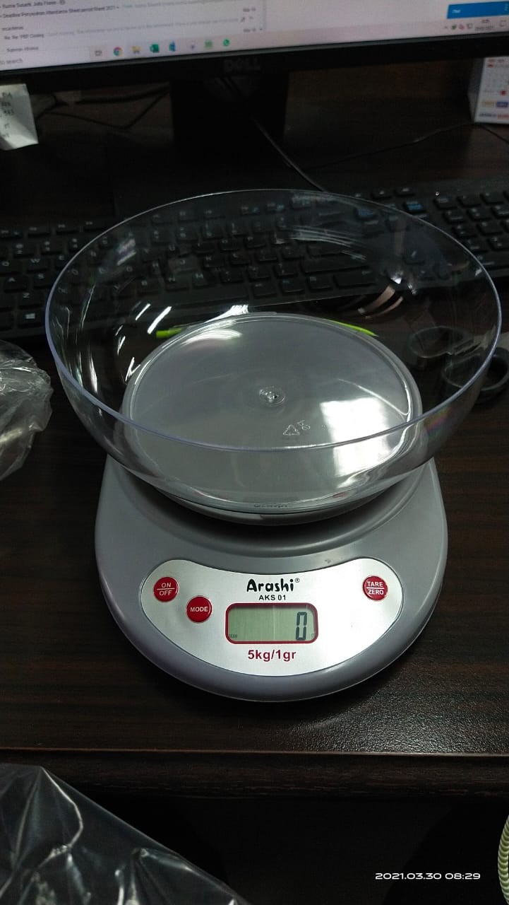 Timbangan Dapur Digital Kue Mangkok Mangkuk Bulat Arashi Aks01 Aks 01 5kg 5 Kg Kitchen Scale
