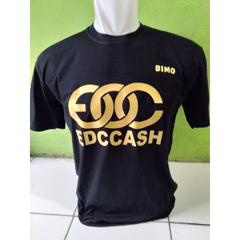 Kaos sablon EDCCASH pake nama sendiri