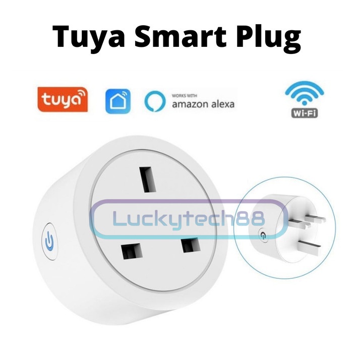 Tuya Smart Home Wifi Tuya Wifi Smart Plug Type UK Stop Kontak Timer
