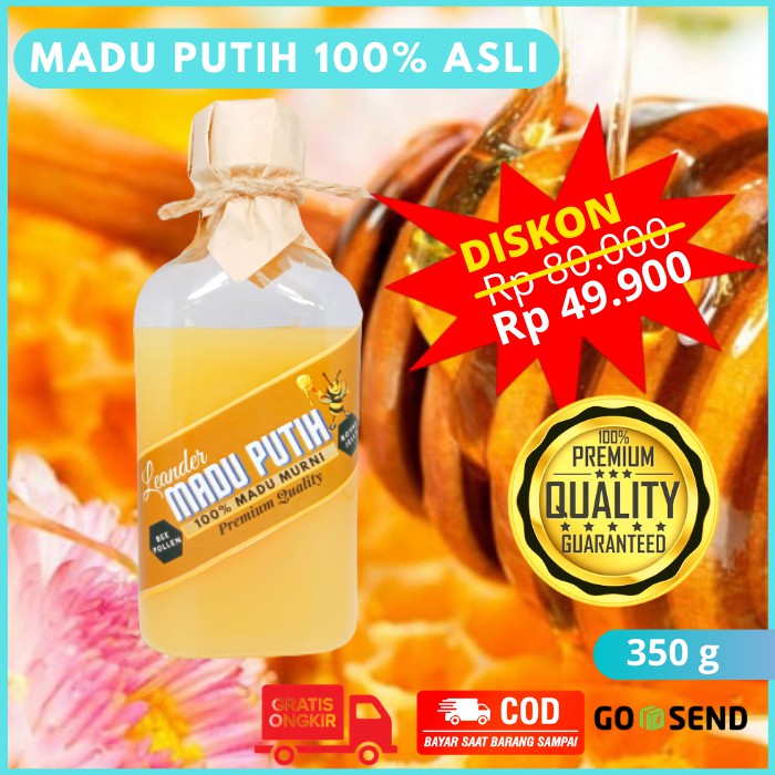 

Madu Putih Leander 350 Gram Madu murni madu asli Original 100% minuman nutrisi kesehatan obat herbal