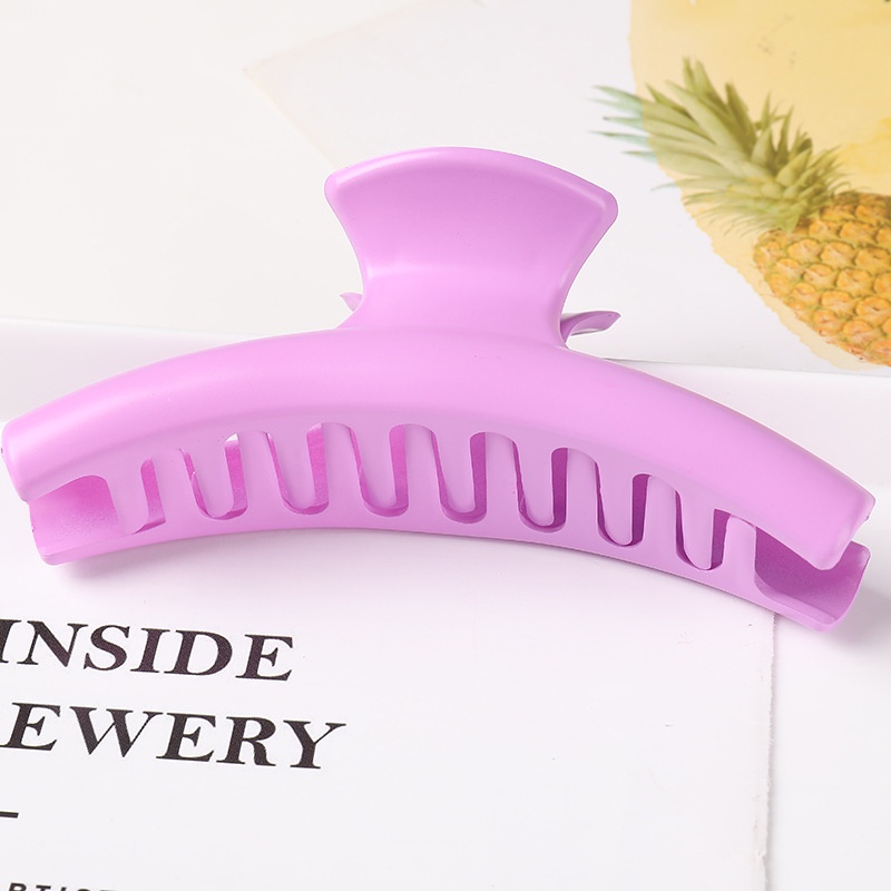 Jepit Rambut Bentuk Geometris Bahan Plastik Matte Warna Merah Pink Kuning Biru Ukuran 12cm Untuk Wanita
