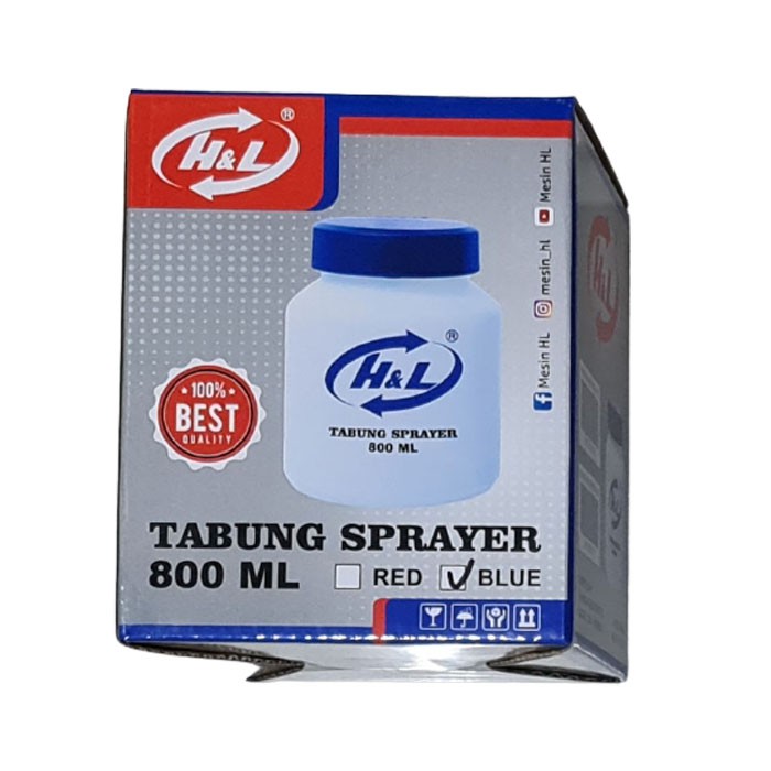 HL Tabung Sprayer 800ml Botol Cat Termasuk Tutup