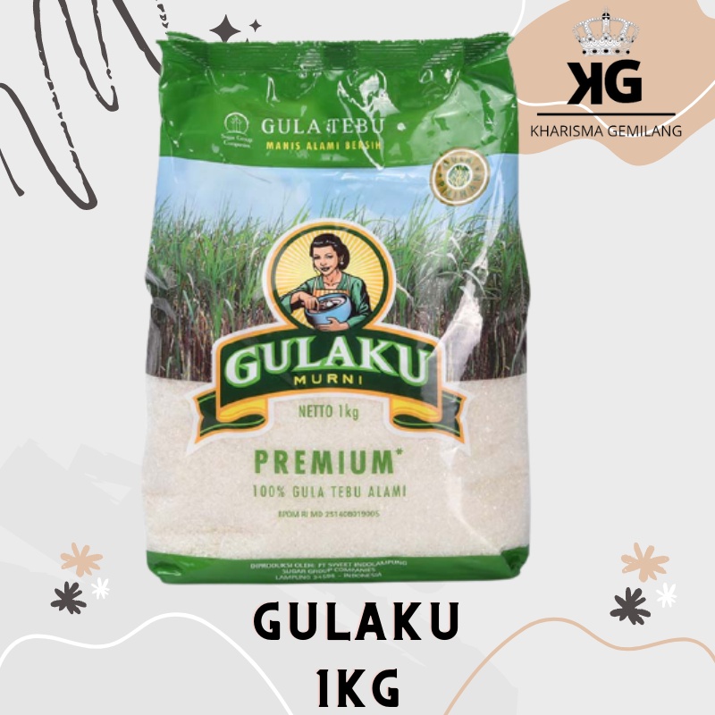 

GULAKU - (1 PCS) GULAKU 1KG 500Gram Gula Pasir Gulaku Premium Hijau / Tebu Kuning Hellokity Gula Manis satu kilo