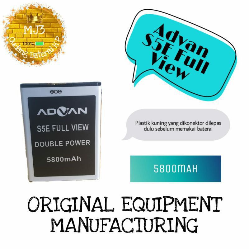baterai hp Advan S5E NEW /S5E FULL VIEW 100% ORIGINAL