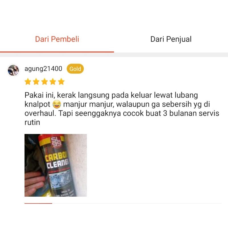 Carbon cleaner Foam Spray 500 Ml SL 99 Persis ruang bakar sudah plus selang 40 cm