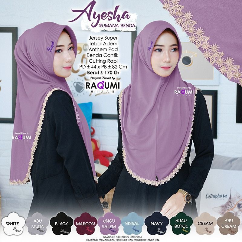 HIJAB INSTANT AYESHA ORI AHFILL / FARRAH ARJUNA HIJAB