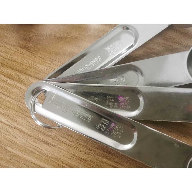 Sendok Takar Dapur 8PCS Ukur Bumbu Gula Kopi Stainless Measuring Spoon