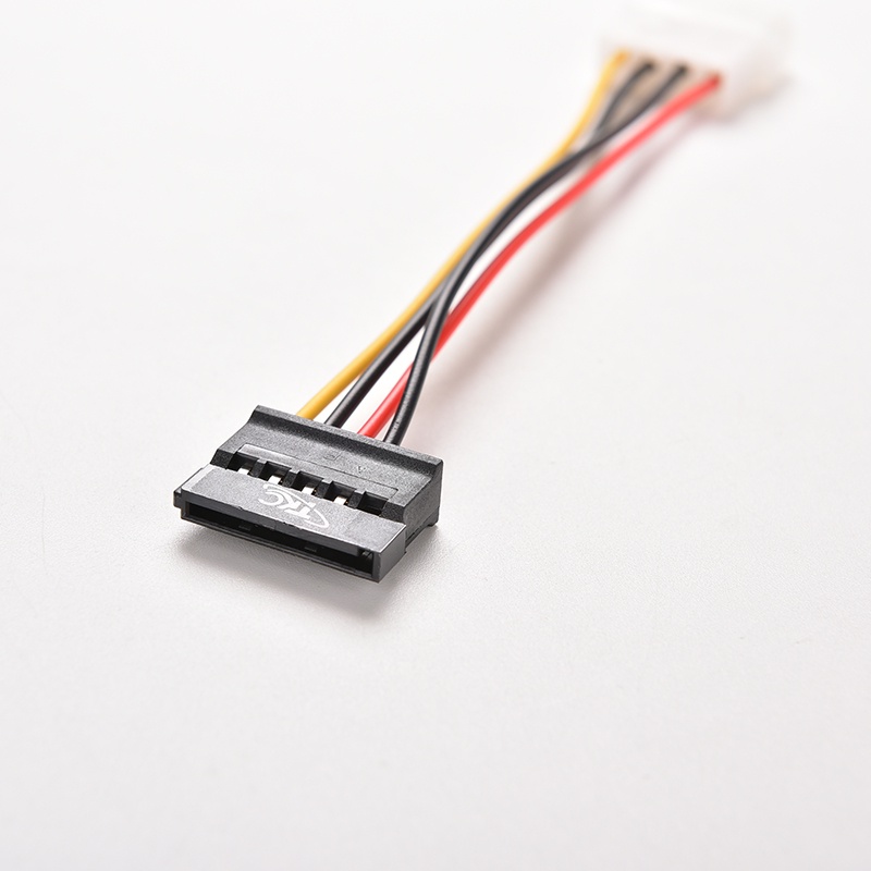 (LUCKID) 1pc Power Adapter IDE Molex 4pin Ke 15pin Serial ATA SATA Untuk Hard Disk