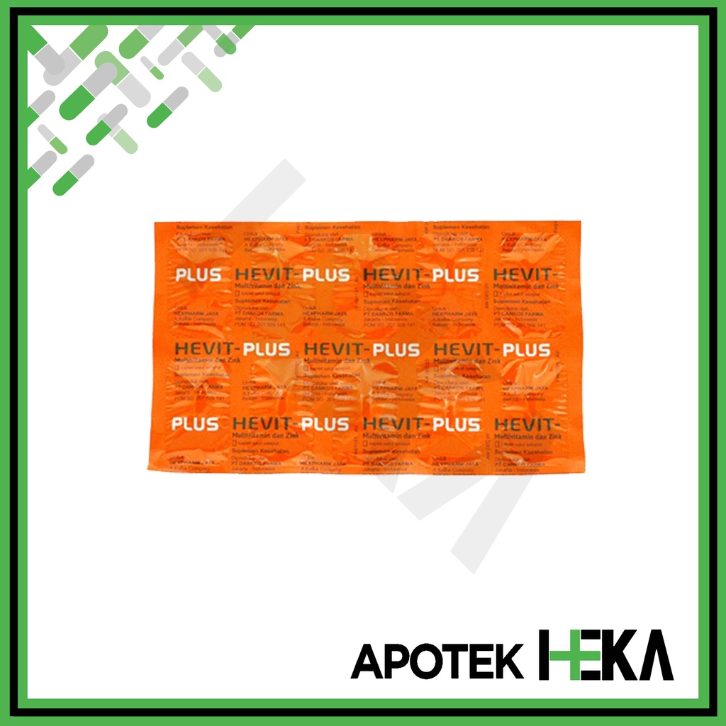 Hevit Plus Strip isi 10 Tablet - Multivitamin dan Zinc Daya Tahan (SEMARANG)