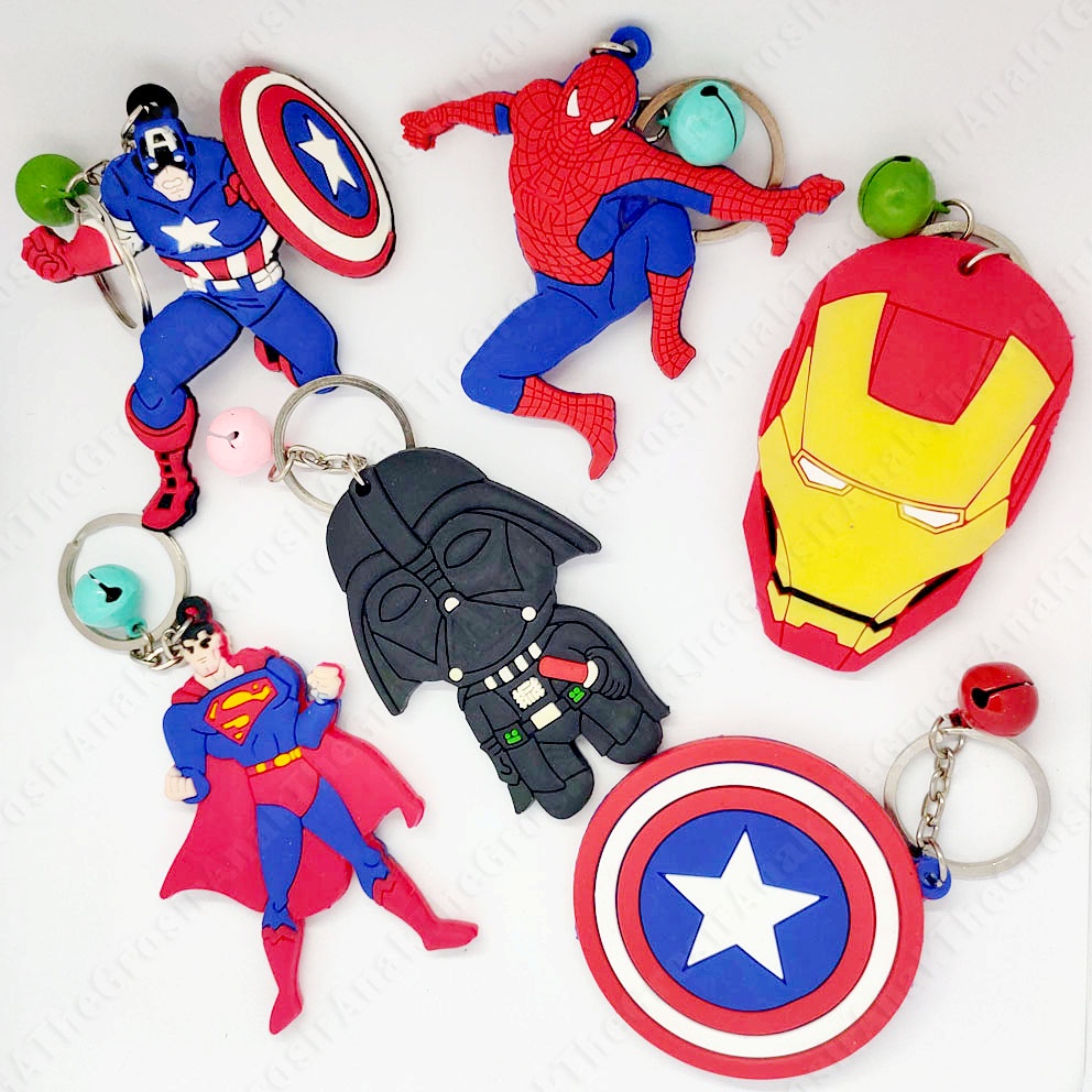 GANTUNGAN KUNCI SUPERHERO KERINCINGAN GANCI AVENGERS STAR WARS KERINCING