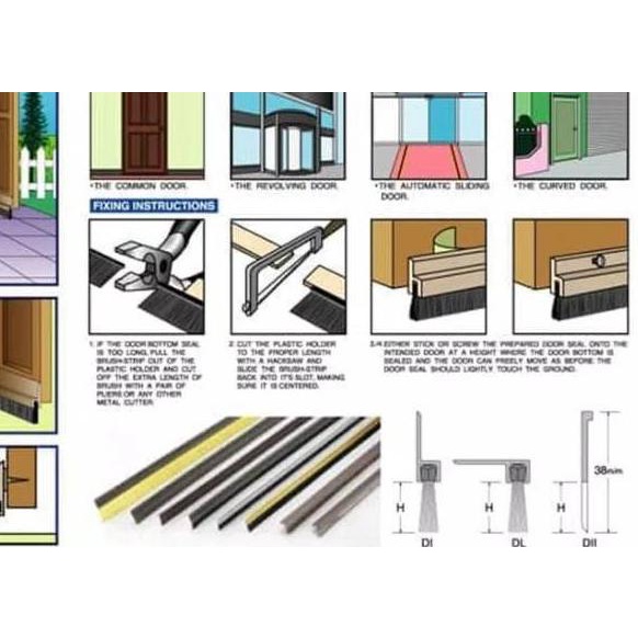 DOOR SEAL KARET PENUTUP BAWAH CELAH PINTU