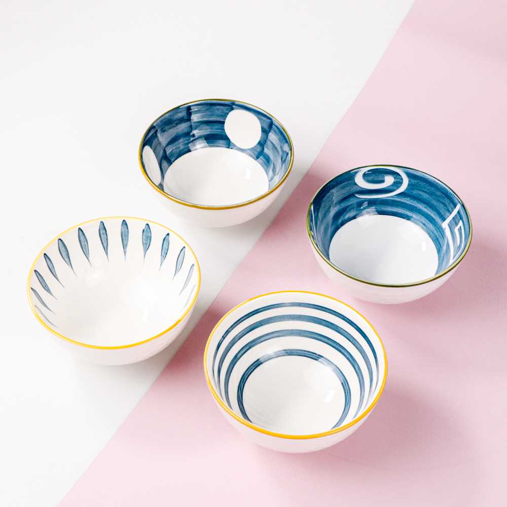 Mangkok Keramik Bowl Japanese Style 4 PCS - TY-749