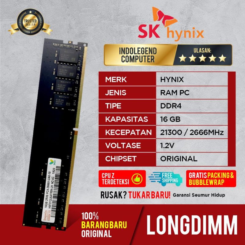 HYNIX LONGDIM DDR4 16GB PC21300 2666mhz