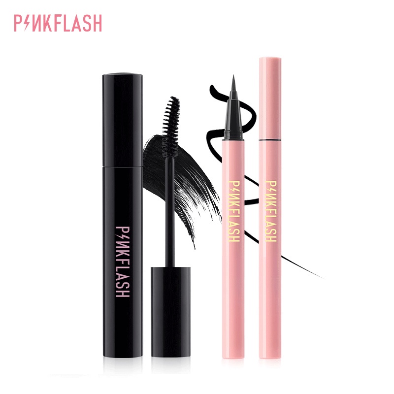 PINKFLASH OhMyLine Evenly Pigmented Waterproof Eyeliner Mascara Pensil Alis Tahan Air Profesional Eyes Set
