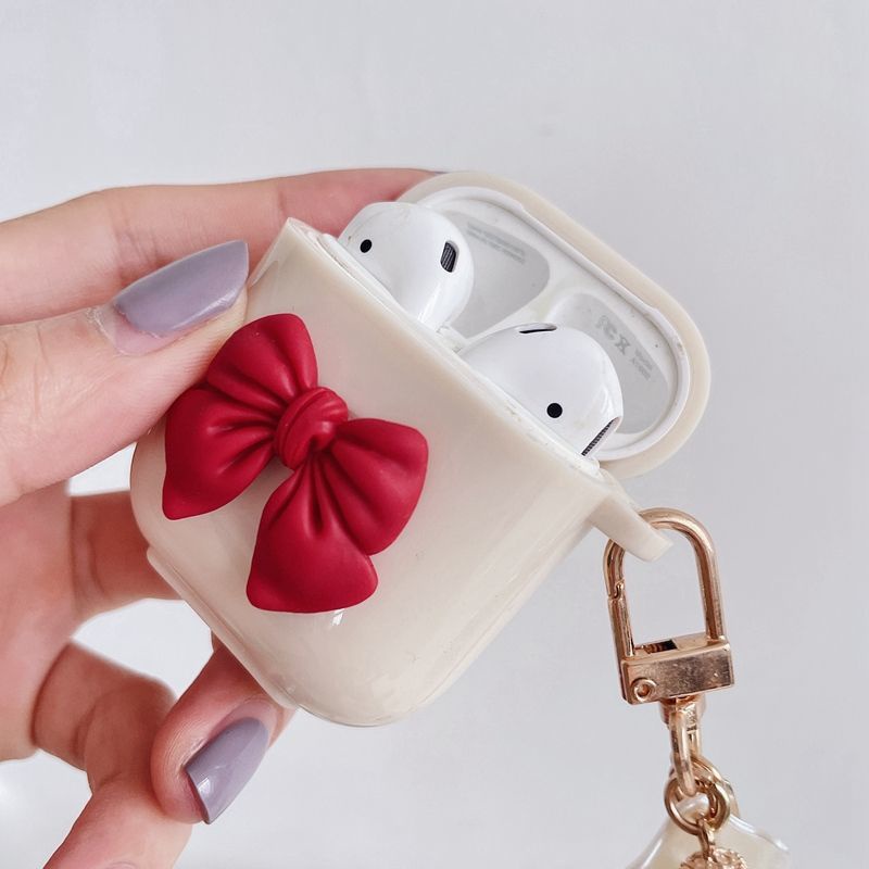 Case Dasi Kupu Kupu Lucu Kompatibel Untuk Airpods1 2 pro Cover Pelindung TPU Case