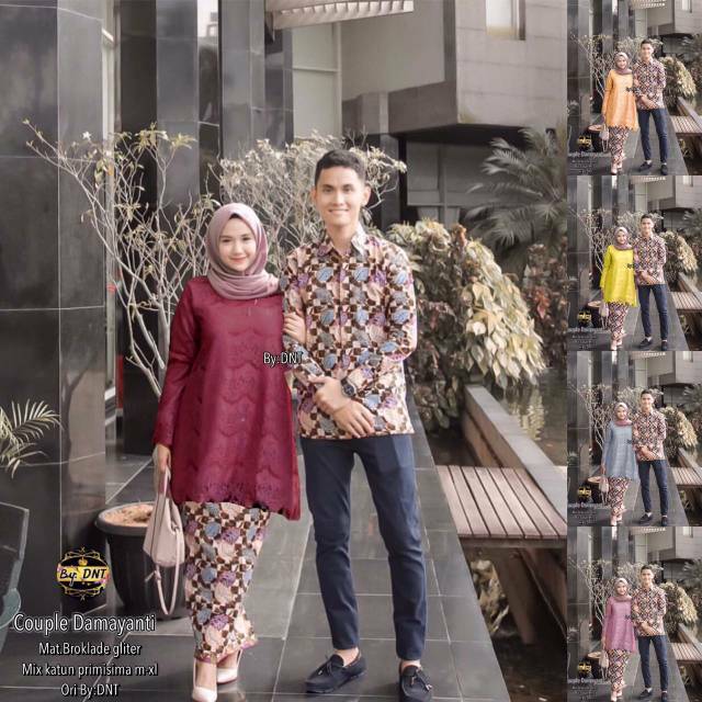 Couple Kebaya Damayanti Brukat HQ Murah, Kebaya Wisuda, Kebaya Modern, Kebaya Hijab