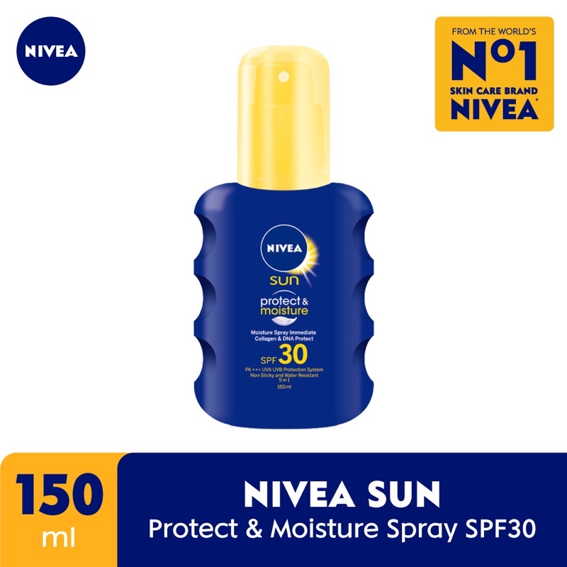 NIVEA Sunscreen Sun Protect & Moisture Spray SPF 30 - 150 ml (Preloved)