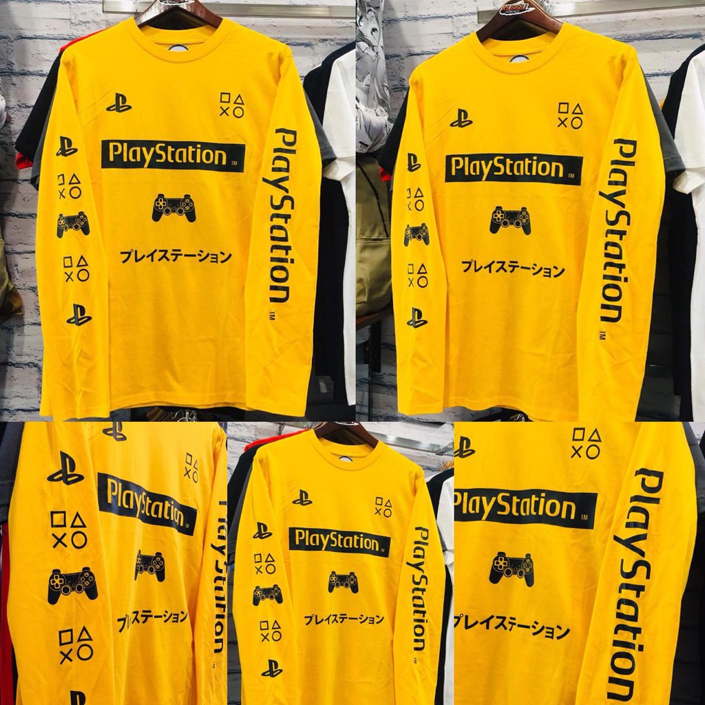 Longsleeve gamer Playstation stick symbols