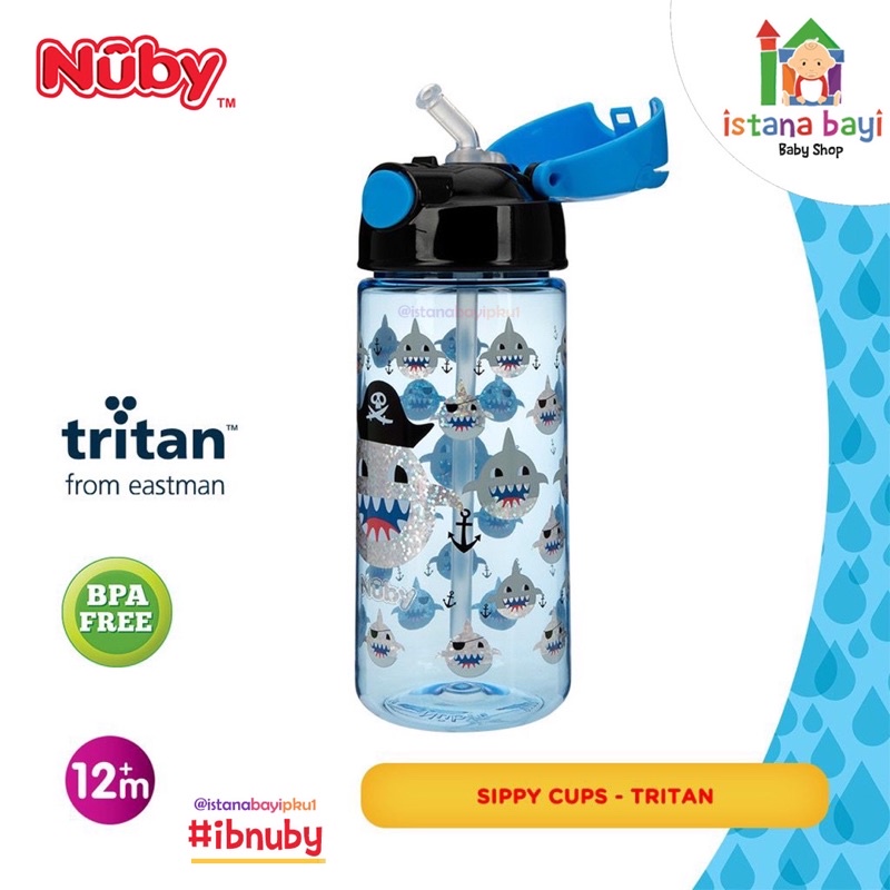 Nuby Tritan Flip It Glitter  Cup - Botol minum anak