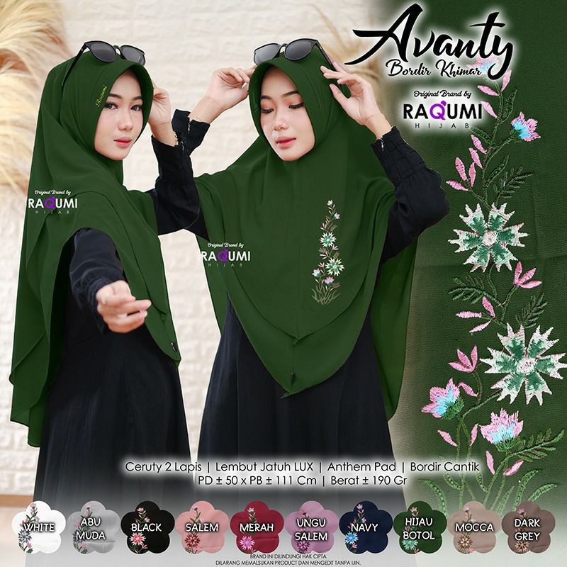 Avanty bordir Khimar by raqumi