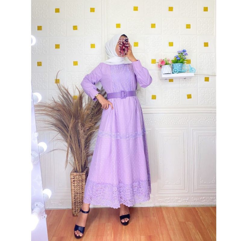 dress gamis qirana brukat premium import Miss J