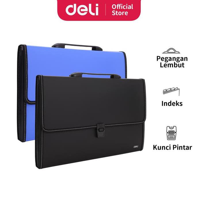 

Deli EB40602 Expanding File Snap FC 13P 2C / Expanding File 13 Kantong - Hitam