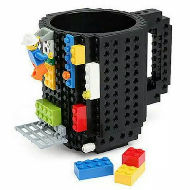Gelas Mug Lego Brick Puzzle