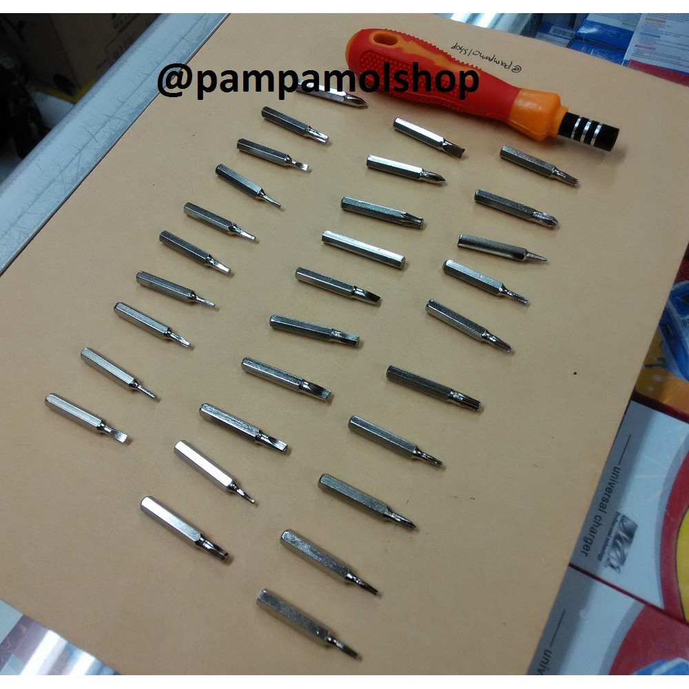 Obeng Set 31 in 1 Minus Plus Bintang Screwdriver Tambah Service Buka HP Hardware Tools Ganti Casing