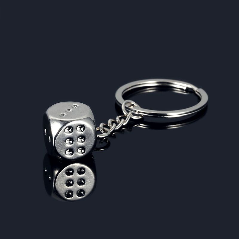 SIY  Lucky Dice Metal keychain Jewelry Gifts for Boyfriend Husband Dad