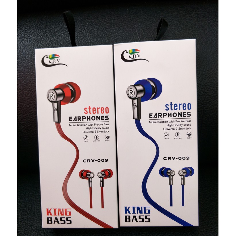 Earphone Original CRV 009 With Mic Headphones Headset Headphone