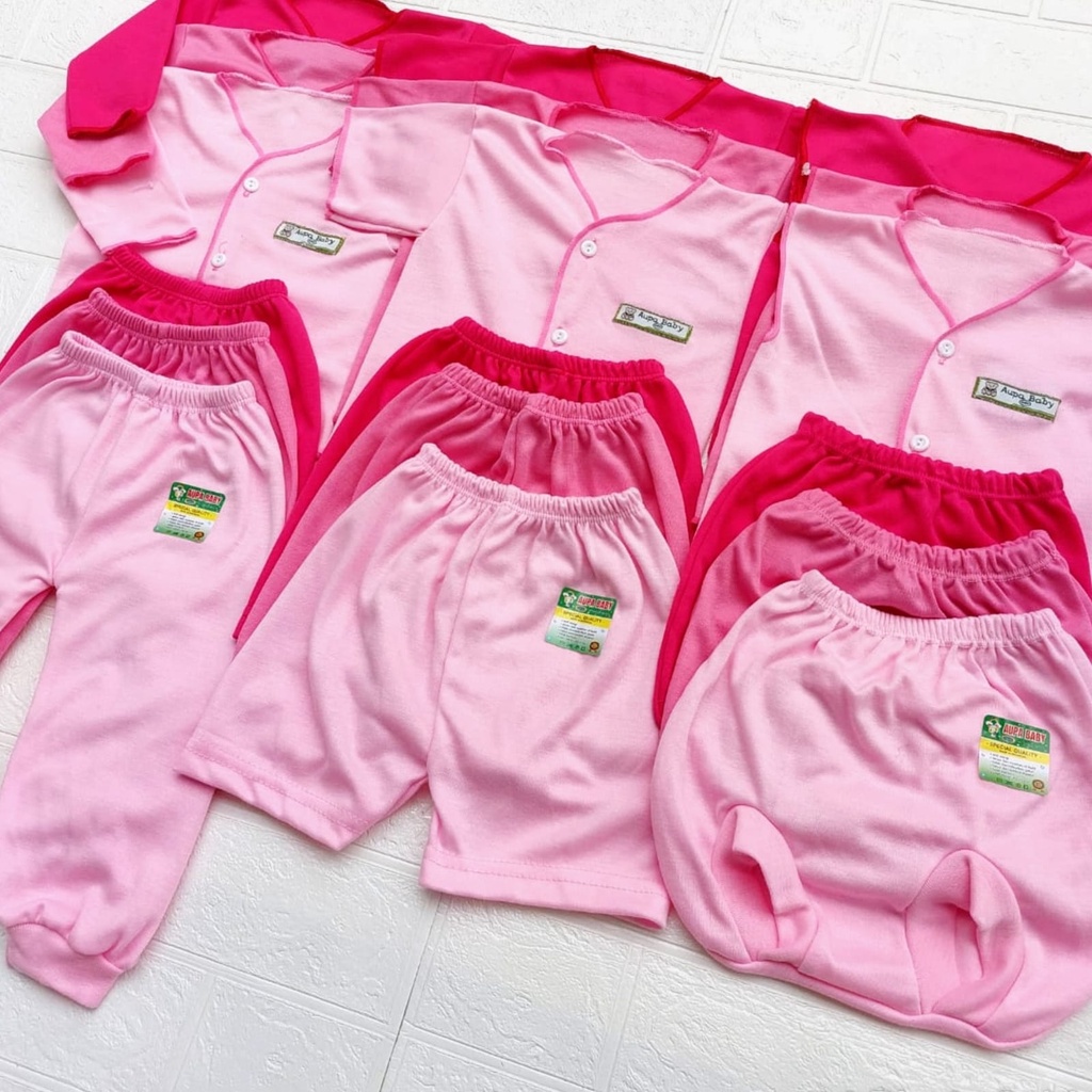 18 PCS PINK Baju celana bayi Paket hemat newborn baru lahir Hadiah lengkap Gifh