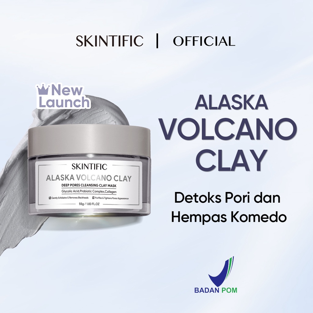 Skintific Alaska Volcano Deep Pores Cleansing Clay Mask 55gr