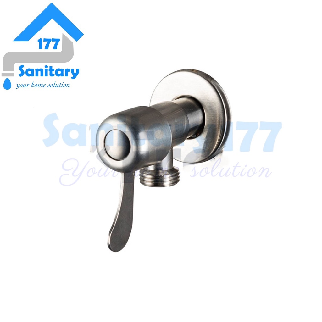 Stop Kran shower Stainless sus304 Single Engkol 5135- Keran Air stenlis 1/2 inch kloset klosed bathroom faucet garansi