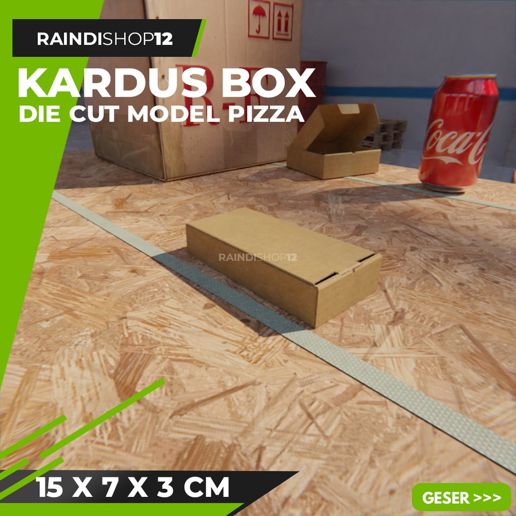 

BOX 15 X 7 X 3 CM KARDUS DIE CUT PIZZA KEMASAN PACKAGING KADO