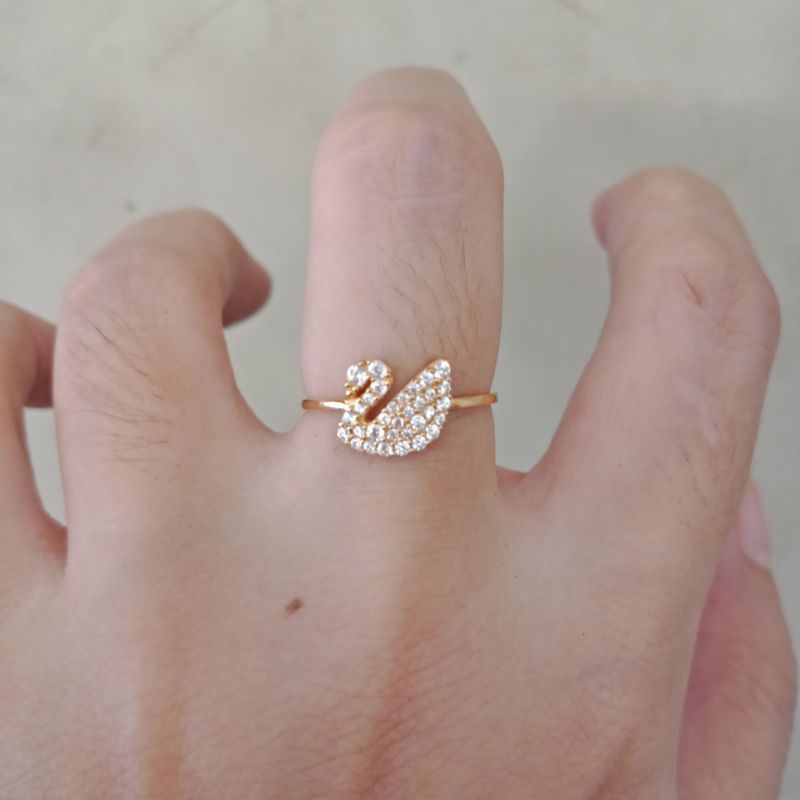 banyak motif yaa. Cincin anak dan dewasa emas asli permata kadar 700 70% 10 11 12 13 14 15 16 angsa love kupu paku