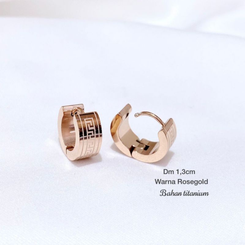 Anting Titanium asli Rosegold  Premium Quality Anti Karat Anti Alergi Anting Stainless steel ant9