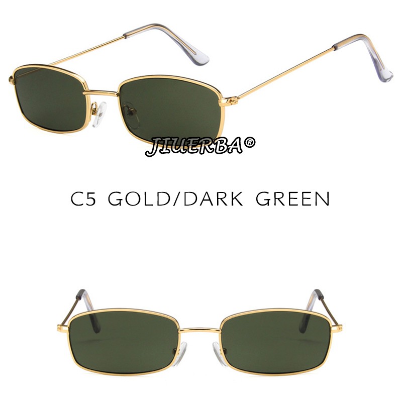 (YUZHU) INS Fashion Korean Design Retro Gaya Kacamata Hitam Candy Color Besi Frame Sunglasses