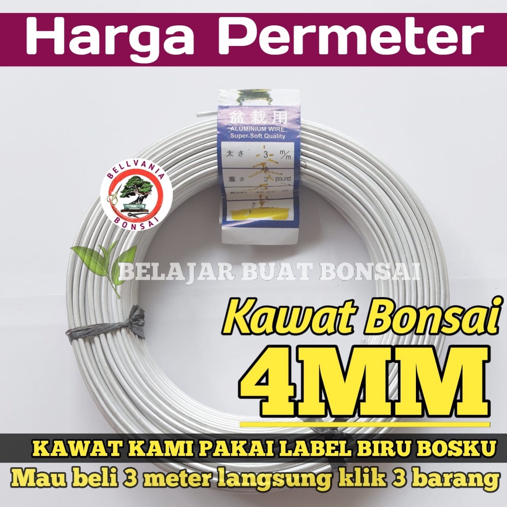 Kawat Bonsai 4MM Harga Eceran Permeter