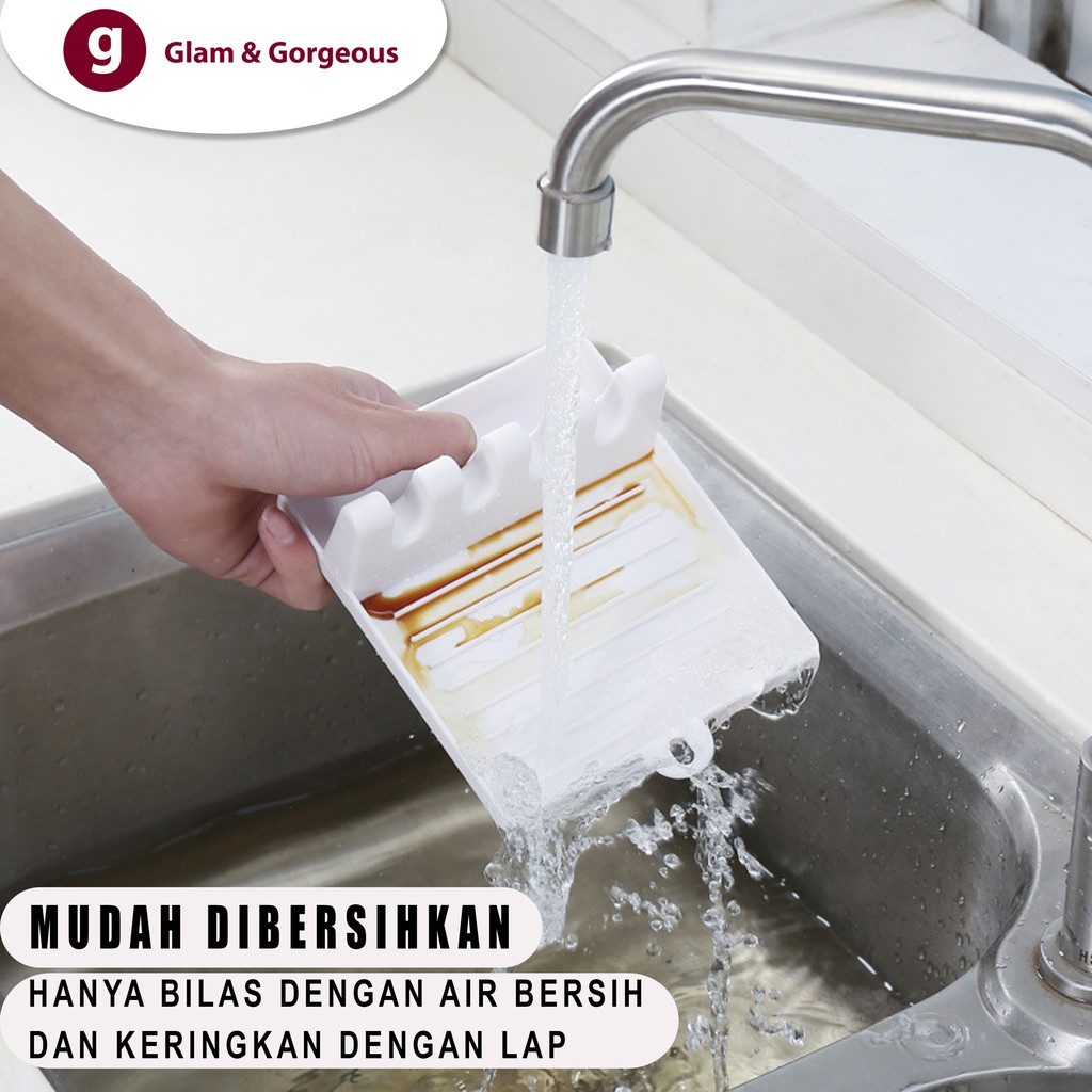 Tatakan Holder Centong Spatula Tutup Panci Minimalis Serbaguna KU010