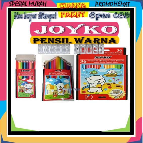

Pensil Warna JOYKO Panjang 12Warna 24 Warna 36 Warna