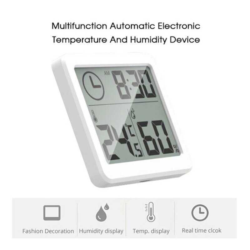 Jam Digital Meja Dinding Thermometer Hygrometer Sensor  - ZL20 Murah