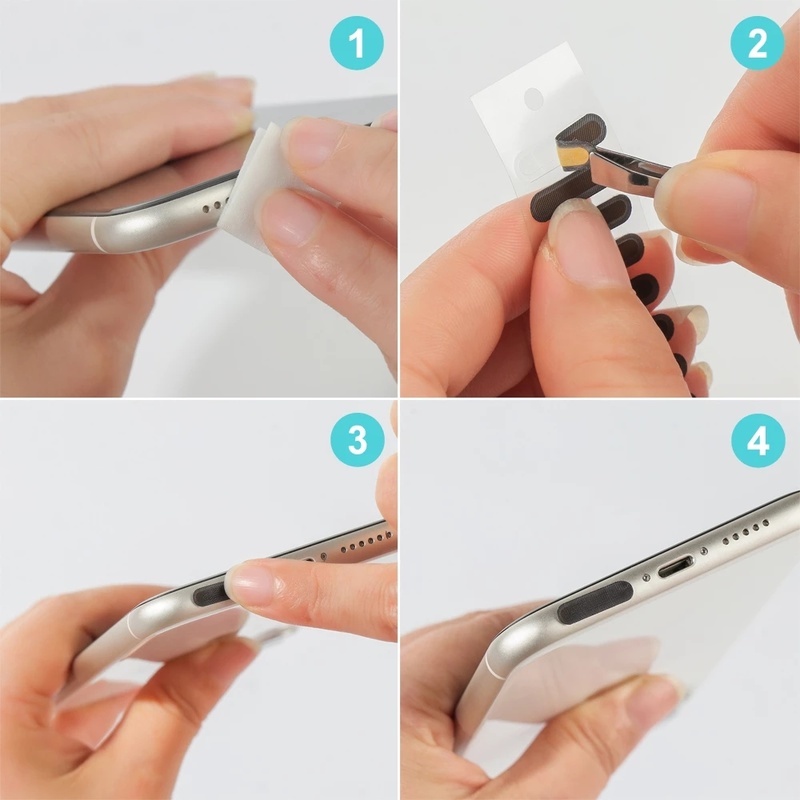 10 / 14Pcs Stiker Jaring Anti Debu Portable Universal Untuk Speaker / Smartphone