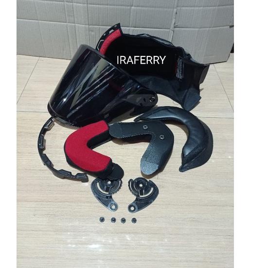 Baru Termurah busa helm nhk r6 kancing klip besi dan kancing plastik + kaca flat helm nhk r6