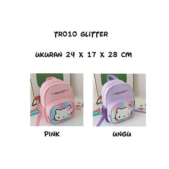 Tas ransel hello kitty glitter TR10 besar anak perempuan sd backpack