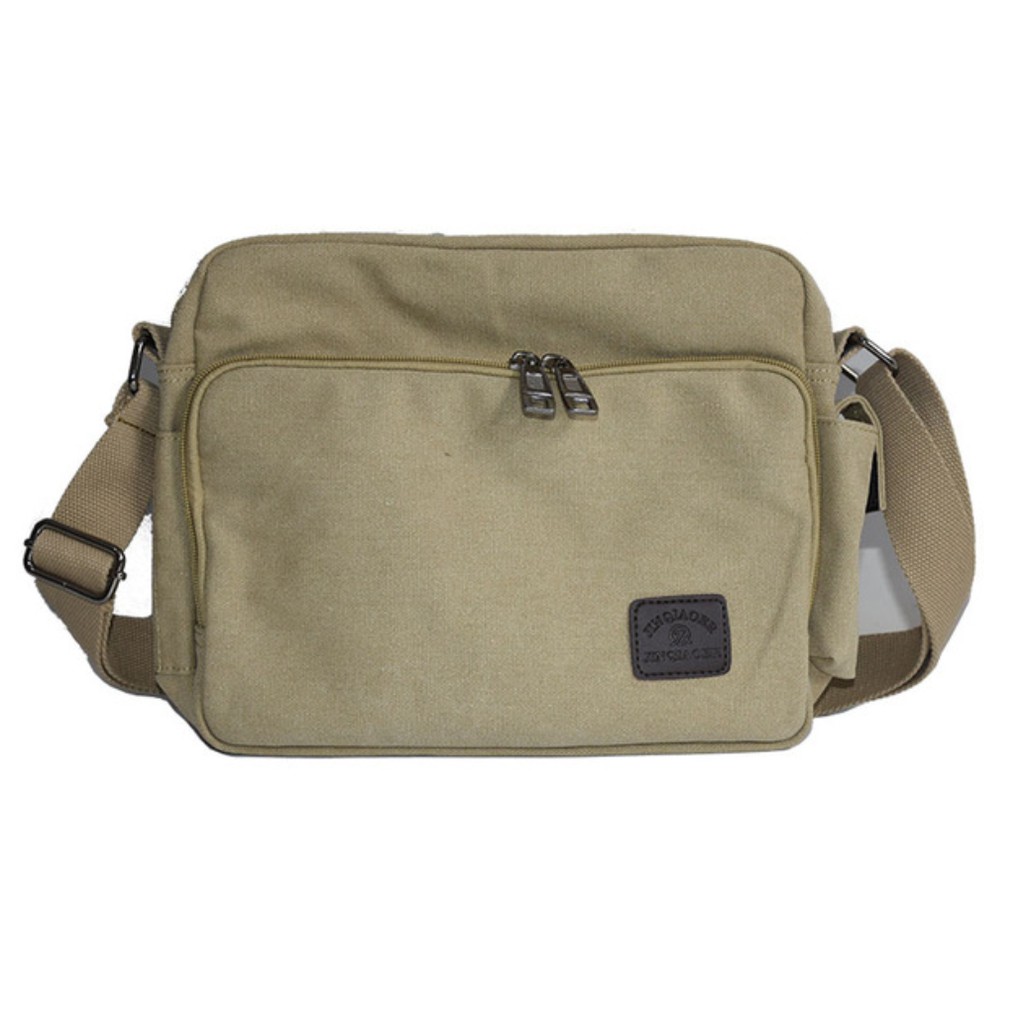 B534 Tas Selempang Pria Kanvas Tas Messenger Canvas Bag Import