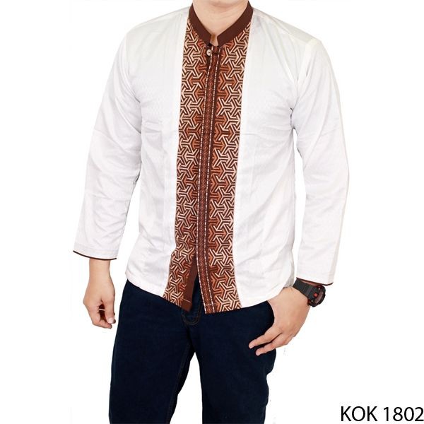 Baju Koko Keren Katun Putih – KOK 1802