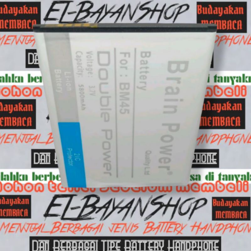 Batre Batrai Baterai Xiaomi Xiomi Redmi Note 2 BM45 BM 45 Brain Power Battery