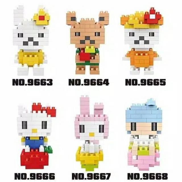 Diamond Block / Lego mini / Lego kecil /lego karakter lucu /lego hello kitty