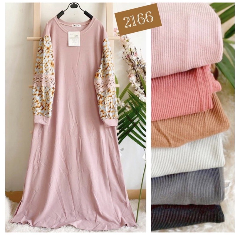 gamis rajut halus kombinasi