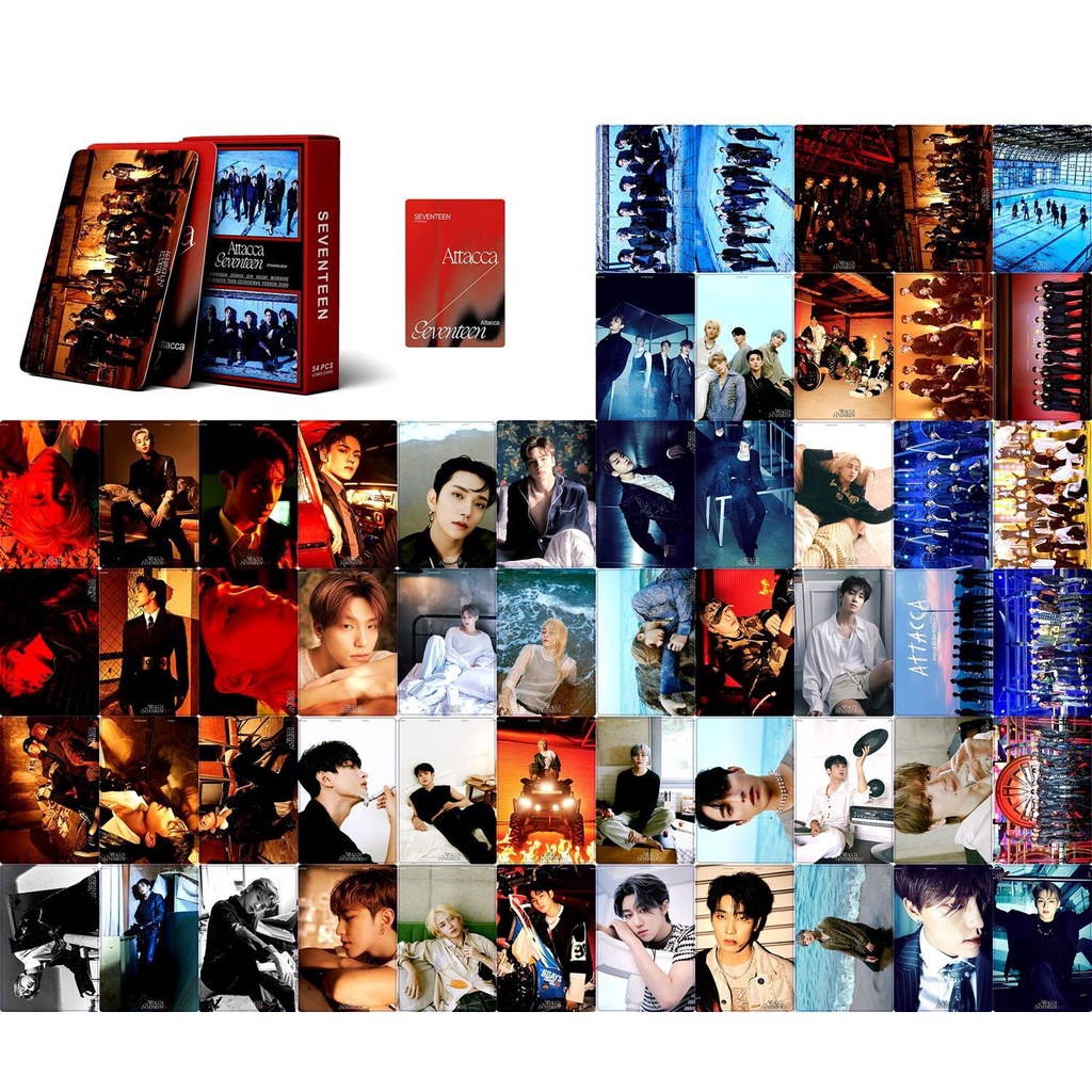 54pcs Kartu Lomo Foto SEVENTEEN Attacca Kecil